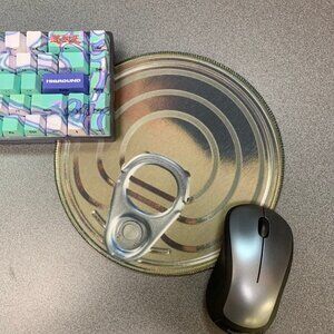 Novelty Can Lid Mouse Pad Round 8.5" Funny Office Desk Mat - 0032